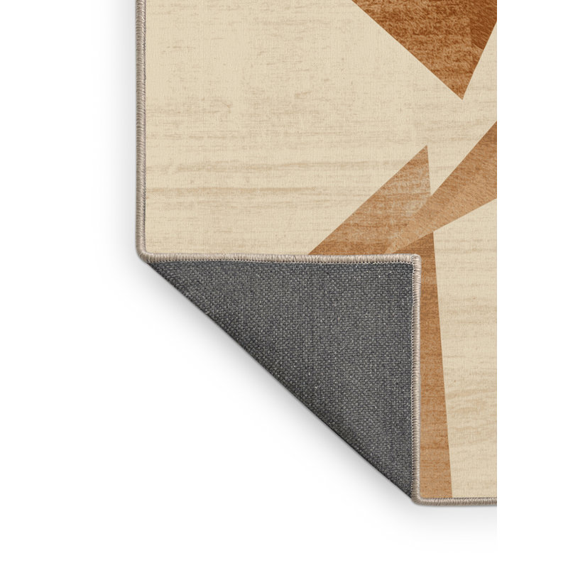 Tapis beige moelleux moelleux et moderne de couleur unie - beige, 6 X 9