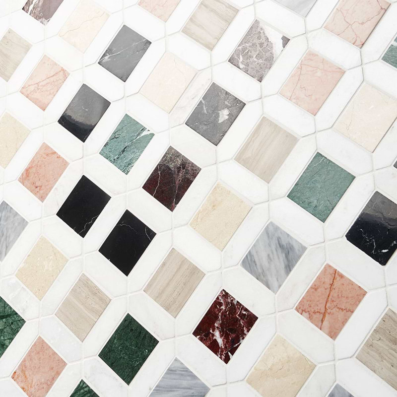 Nola 2x2 Polished Marble Mosaic Tile