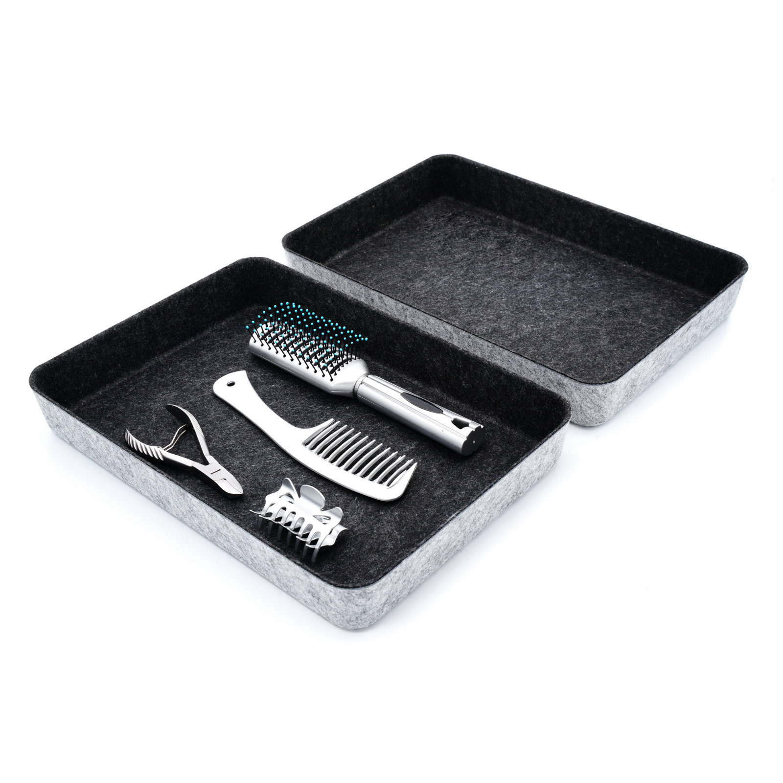 Office Desk Organizer Set, Charcoal/Gray