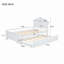 Lit plateforme en bois avec tête de lit et lit gigogne simple-451659182