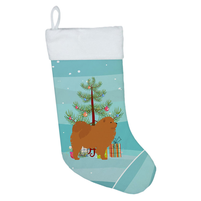 Chaussette de noël joyeux de noël, Chow-chow