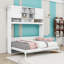 Grand lit escamotable mural en bois avec grand espace de rangement