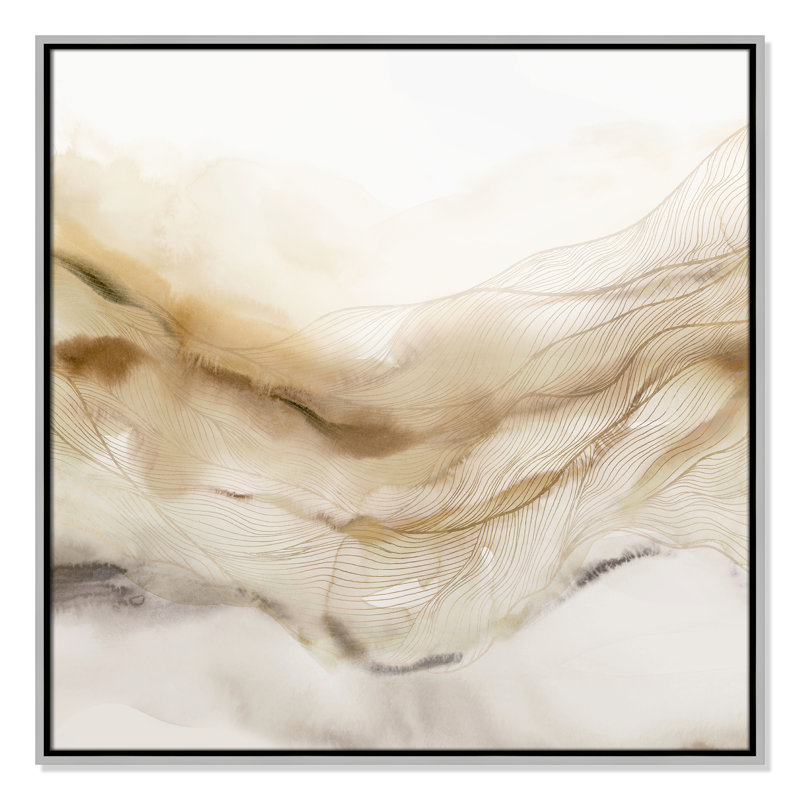 «Line Haze I» par Isabelle Z, Argent, H 31,5 po x l 31,5 po