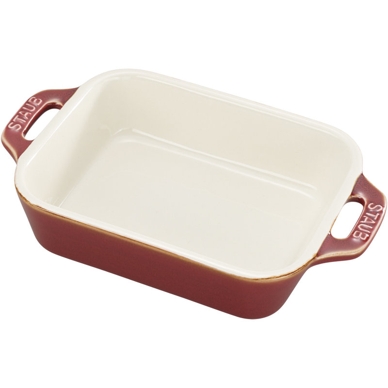 Staub Ceramic 6-inch Rectangular Baking Dish, Rustic Red