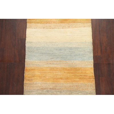 Tapis de couloir unique en laine noué à la main de taille 2 pi 7 po x 7 pi 11 po Croft
