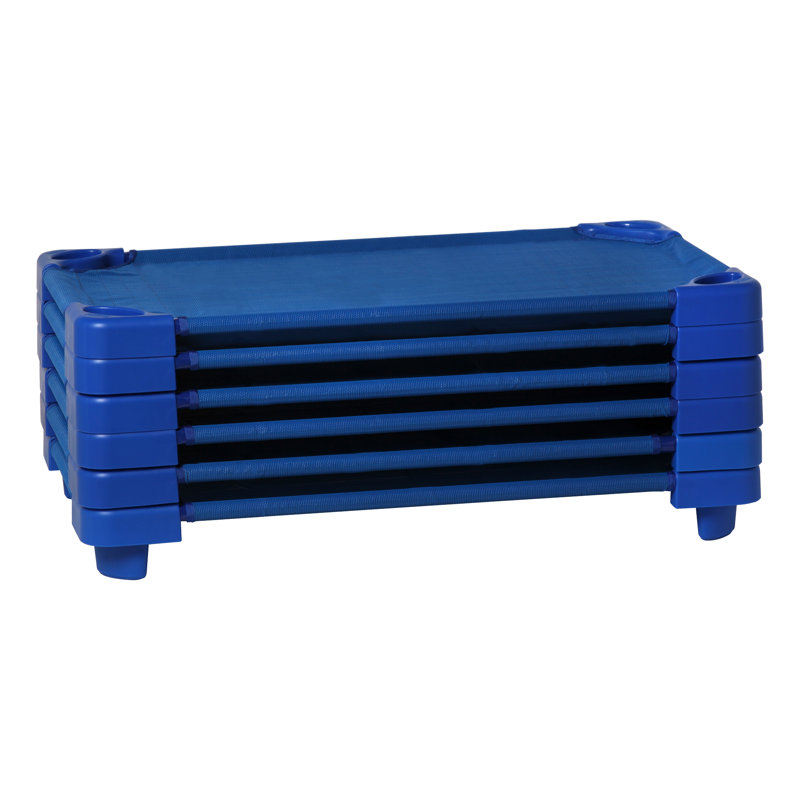 Heavy-Duty Mesh Fabric Stackable Daycare Cots (Set of 6), Standard