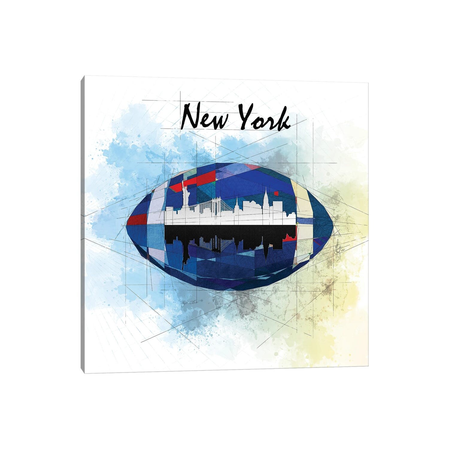 New York Giants Logo Art Canvas Print