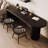 Black Straight Solid Wood Bar Table