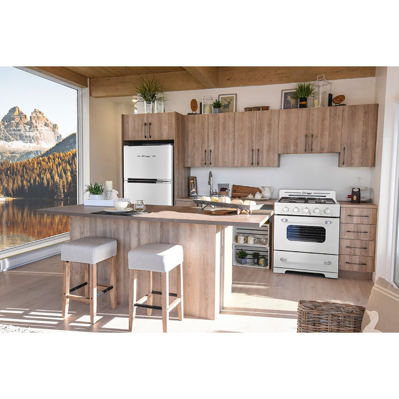 Off-Grid Classic Retro 27.4" Solar Powered DC 14 cu. ft. Top Freezer Refrigerator