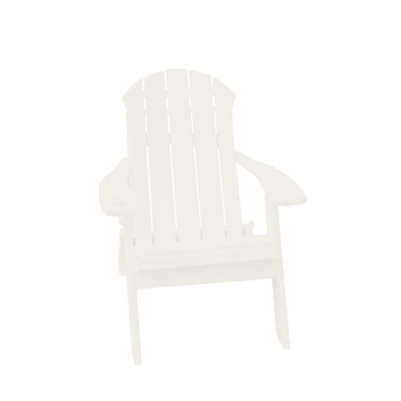 Woden Resin Folding Adirondack Chair, Bright White
