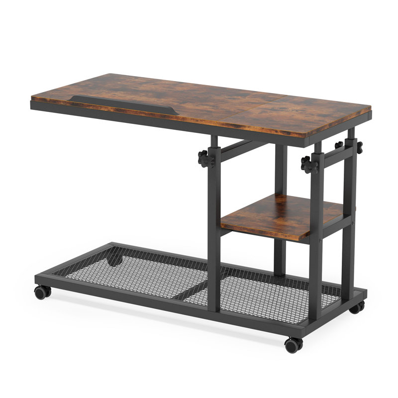 Athenis Tray Table, Rustic Brown/Black