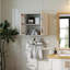 Armoire murale, armoire murale avec porte vitrée, armoire flottante avec tablettes réglables pour la cuisine, la salle de bain et le salon