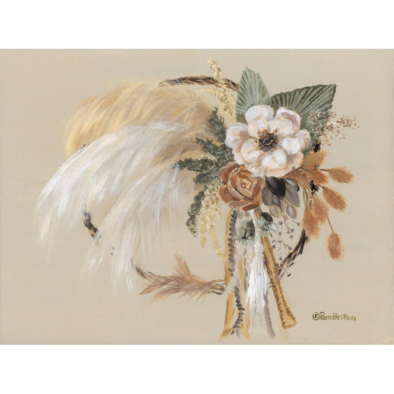Reproduction de couronne naturelle sur toile par Pam Britton, H 24 po x l 36 po