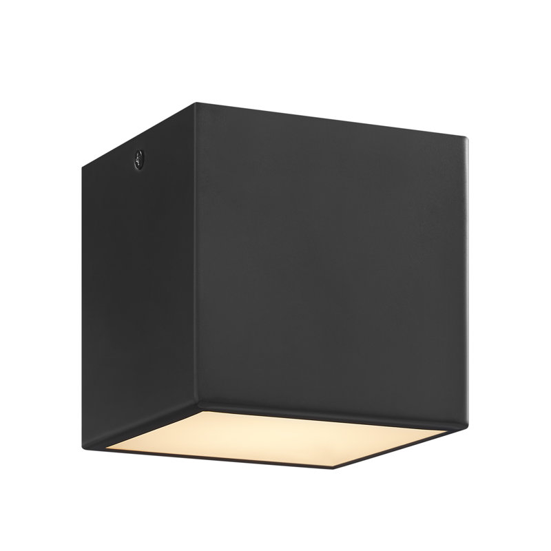 Marco LED Cube Flush-Mount - Matte Black