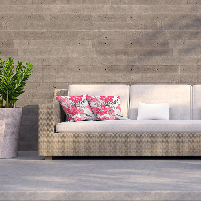 Flowers And Floral Indoor / Outdoor Floral Square Throw Cushion, 45cm H x 45cm W x 7cm D