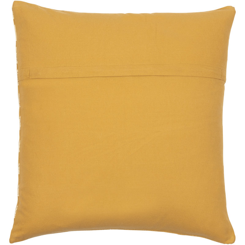 Housse de coussin Sain, H 22 po x l 22 po, Crème / noir, Grille triangulaire