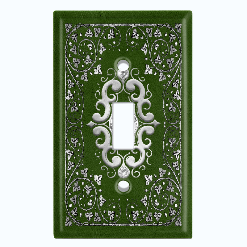 Patterned 1 - Gang Toggle Light Switch Standard Wall Plate