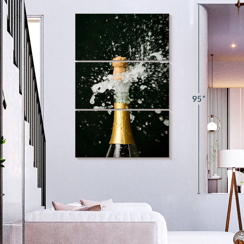 Yarlin Champagne Bottle, 74" H x 48" W
