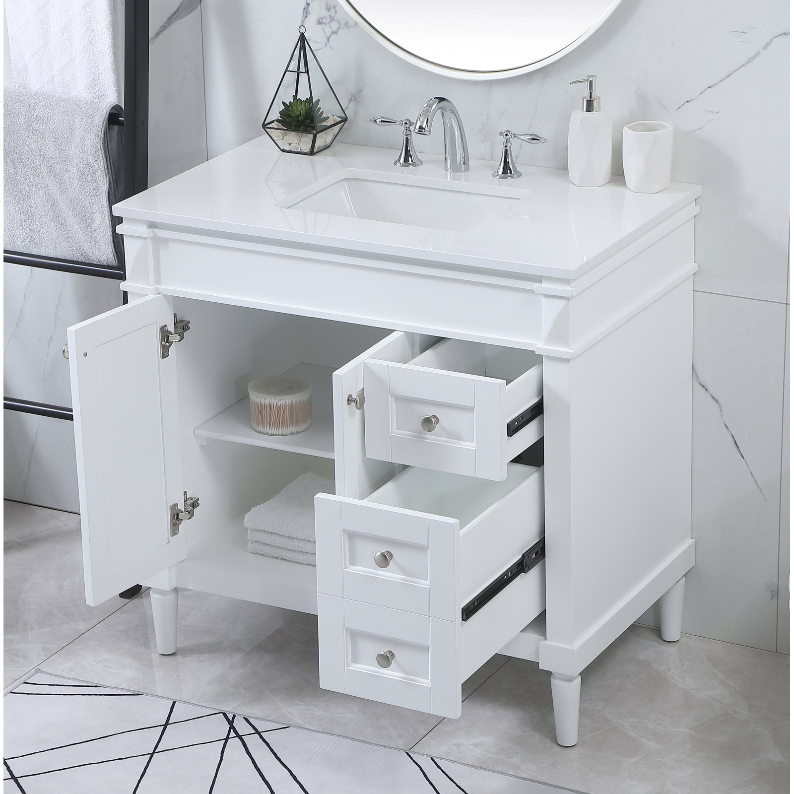 Readington 36'' Single Bathroom Vanity, White