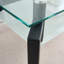 Table basse rectangulaire moderne en verre noir