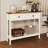 Farmhouse Style Console Table With 2 Drawer And Bottom Storage Shelf For Entryway-1389820288