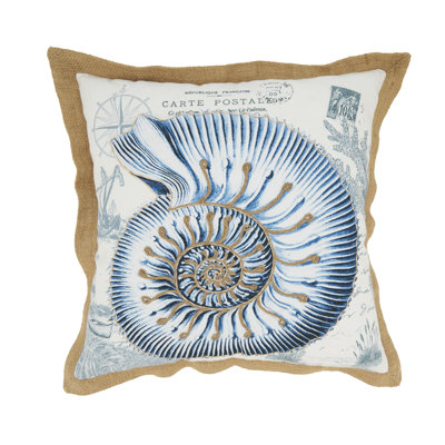 Coastal Outdoor Shell Pillow Cover