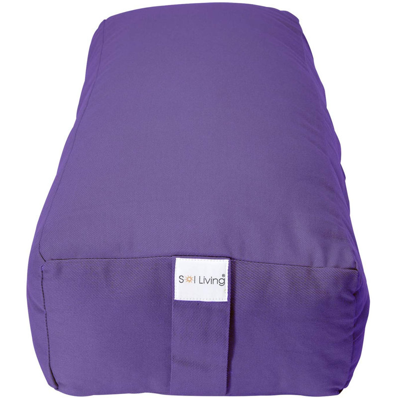Cotton Bolster Pillow, Purple, 28" x 12" x 8"