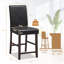 Amany Upholstered Solid Wood and Faux Leather Bar Stool with Solid Wood Frame