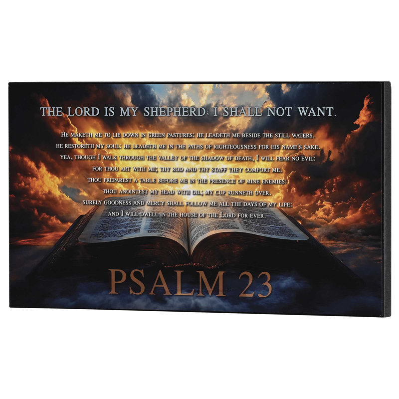 Wall Plaque Lord Is My Shepherd 14x8