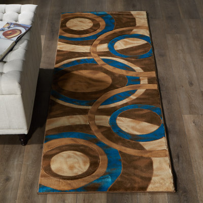 Tapis abstrait beige / brun Adonia