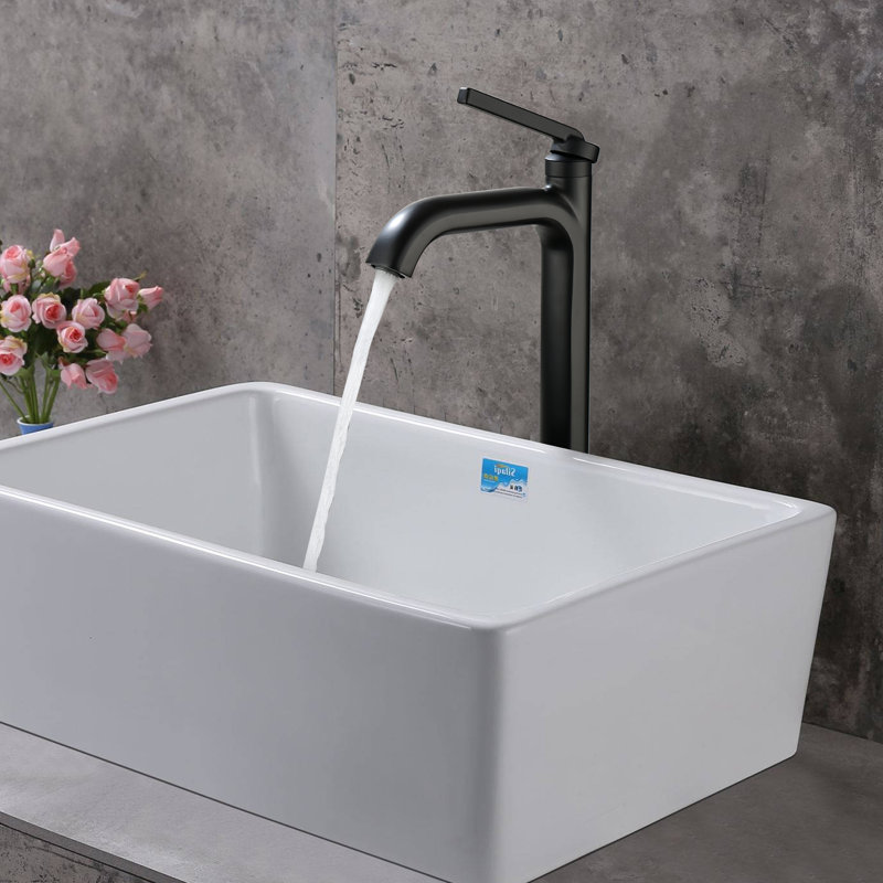 Vessel Single-handle Bathroom Faucet, Matte Black