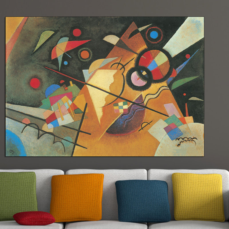 Punta Gialla 1924 by Wassily Kandinsky - Wrapped Canvas Print, 98cm H x 140cm W x 1.8cm D
