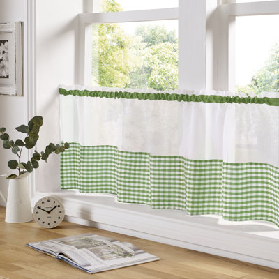 Rosas Gingham Slot Top Sheer Voile Panel