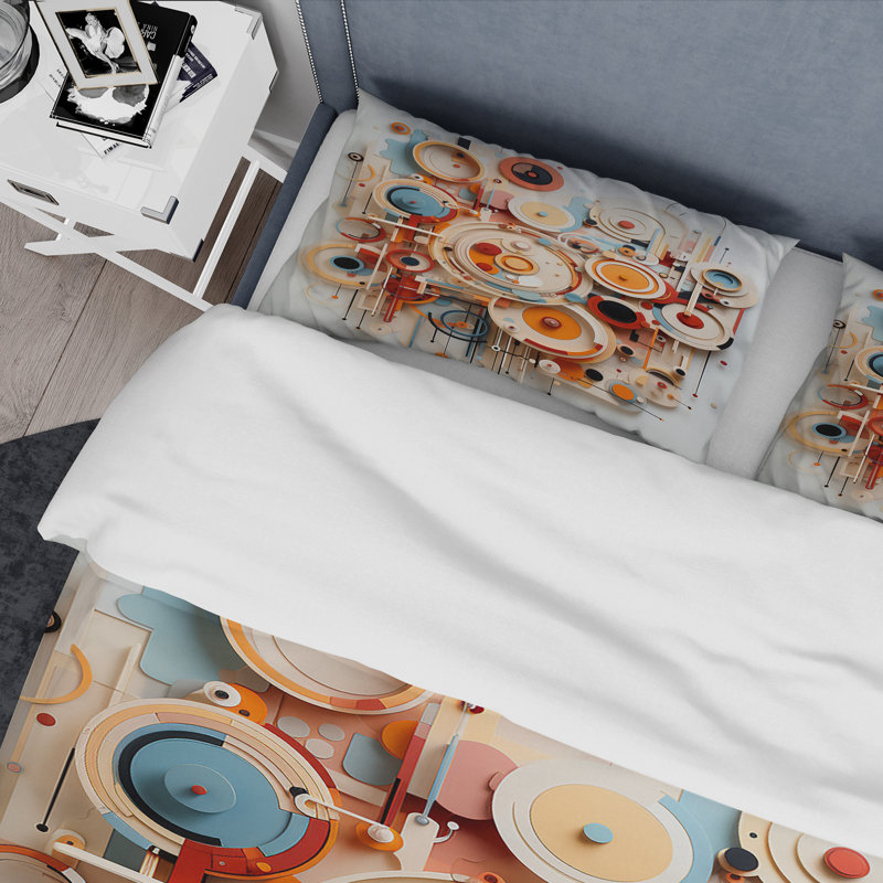 Ensemble de housse de couette Abstract I, Housse de couette pour très grand lit et 2 très 