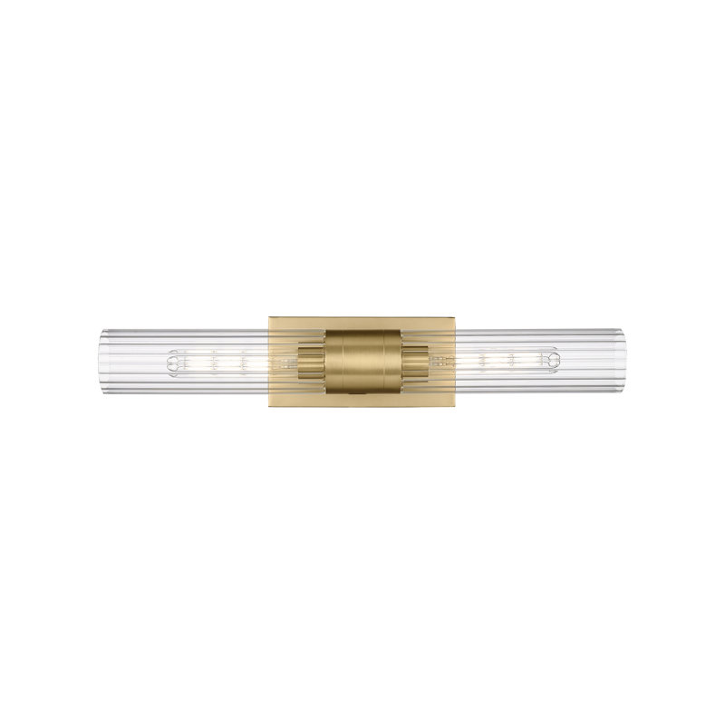 Mahlik 2 - Light Dimmable Vanity Light, Brushed Brass, Clear