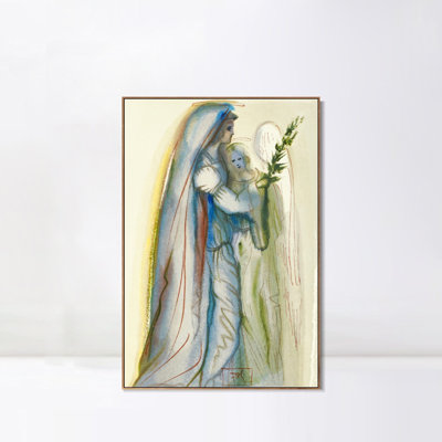 "Giclee", impression encadrée, série # 105 par Salvador Dali, art mural pour le salon, décorations pour bureau à domicile (cadre en bois de couleur mince, 18 po x 24 po)
