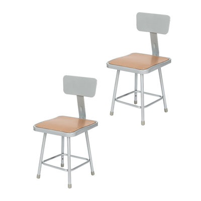 Clint Backrest Stool Backed Adjustable Backrest Industrial Stool with Footrest