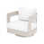 White Cushion/Champagne Frame