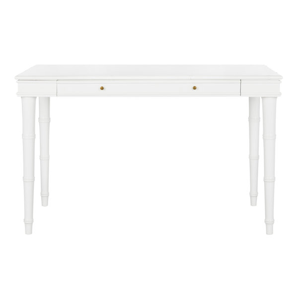 Saint Birch Finley 59-inch Writing Desk, White/Gray Oak