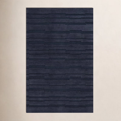 Fairborn Black Hand-Tufted Wool Rug