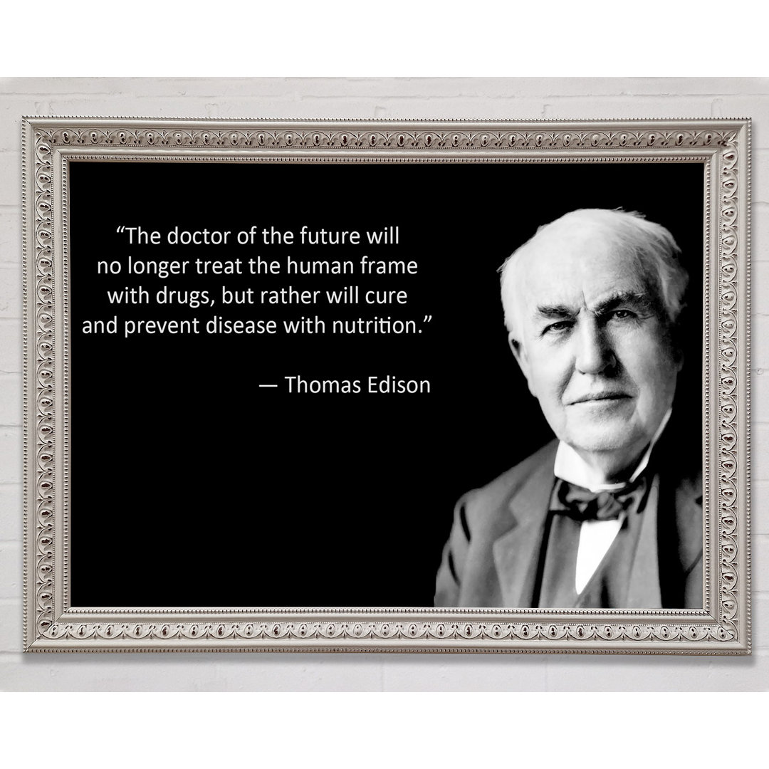 Motivierendes Zitat Thomas Edison Gerahmter Druck