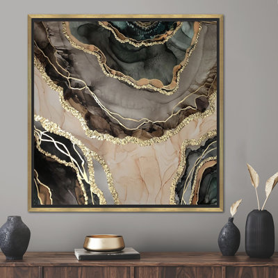 Alcohol Ink Wall Art, Abstract Art Canvas, Marble Printed, Luxury Marble Wall Art, Gold Marble Canvas Art,