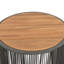 Table basse d'extérieur en corde de rotin et bois d'acacia - Mobilier de balcon de patio pour le jardin, la cour et le balcon-2120343711