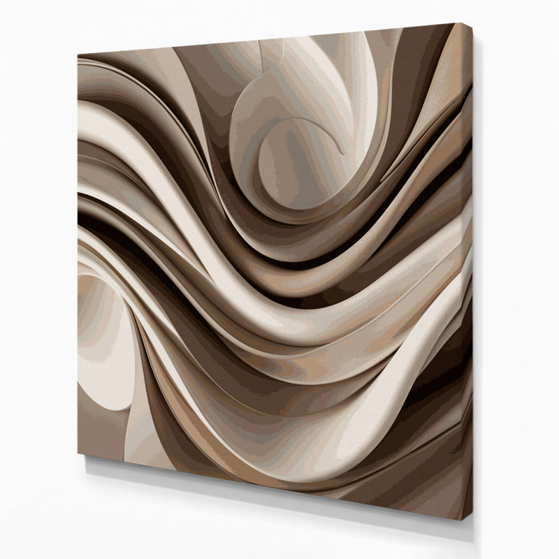 Art mural sur toile Biomorphic Abstraction 4, H 12 po x l 12 po