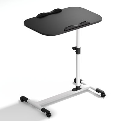 Mobile Standing Desk with Wheels, Rolling Desk Adjustable Height Sit-Stand Laptop Table for Home Office