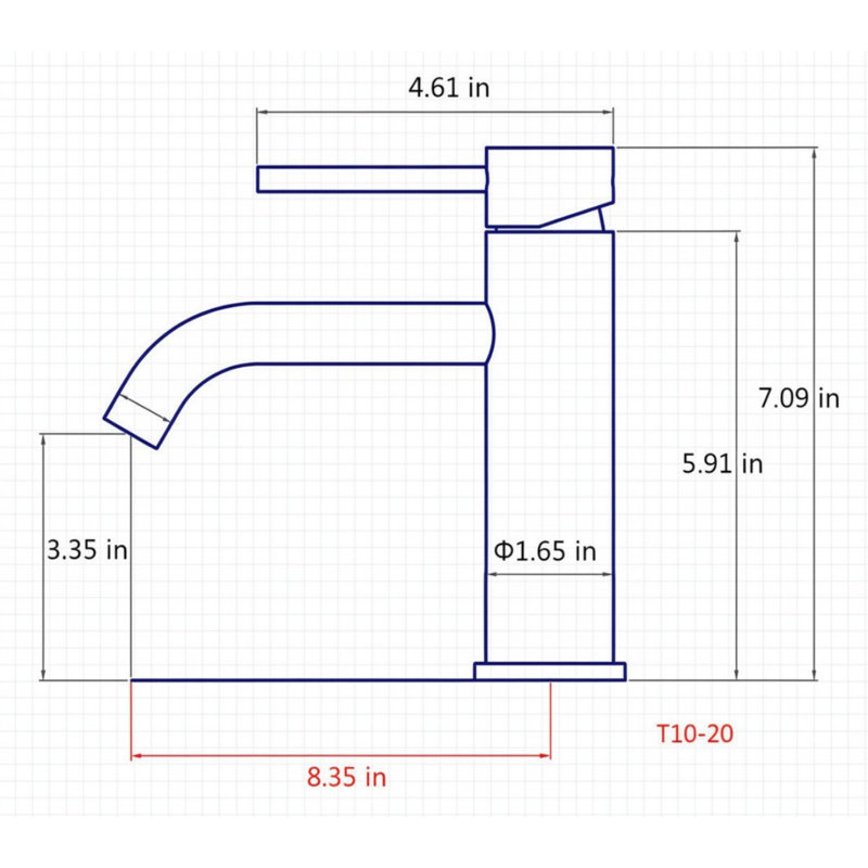 Robinet pour salle de bain à poignée simple en nickel brossé à poignée simple, acier inoxydable | Idée de cadeau