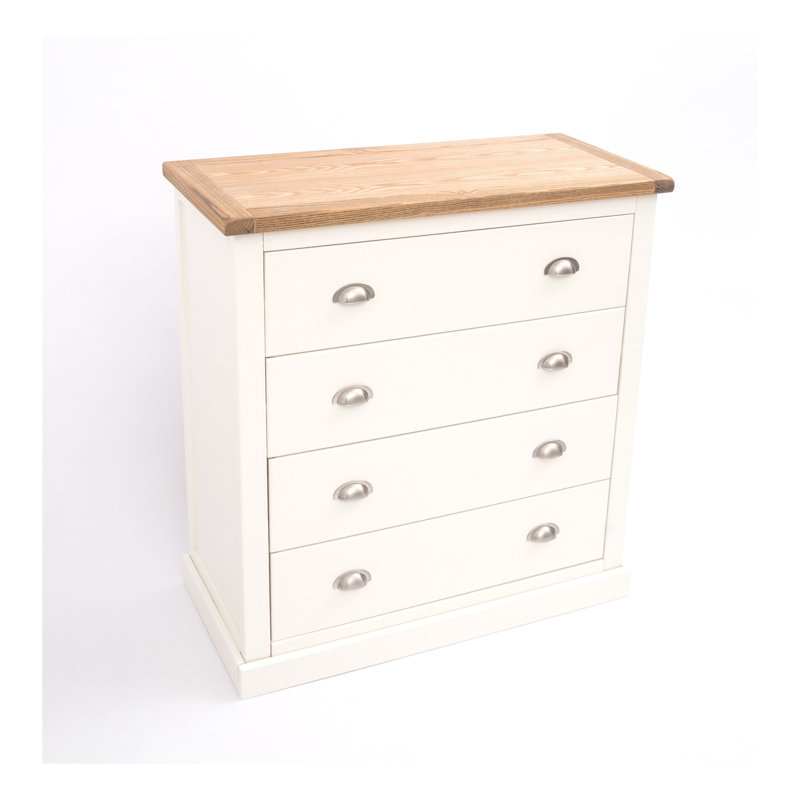 90cm W 4 - Drawer Chest of Drawers, Off White