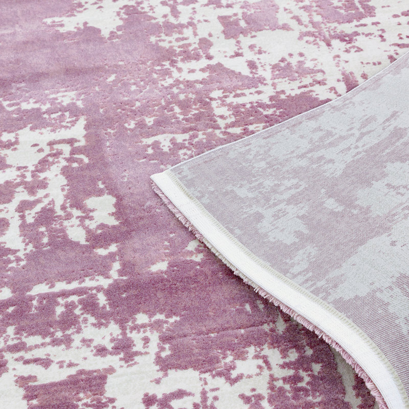 Braud Soft Shiny Purple Area Rug, Rectangle 160 x 230cm