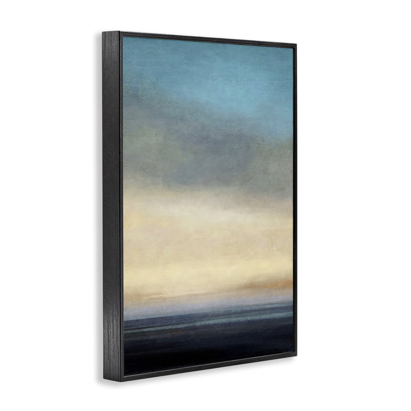 «Stormy Beach Abstraction», estampe numérique encadrée par Suzanne Nicoll, Giclée encadrée noir minuit, H 30 po x l 20 po