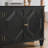 Mid Century Modern Sideboard with Symmetrical Geometric Accent, Adjustable Shelf, Black-246172922